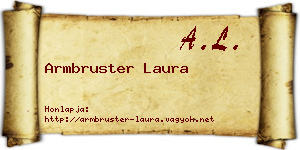 Armbruster Laura névjegykártya