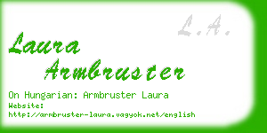 laura armbruster business card